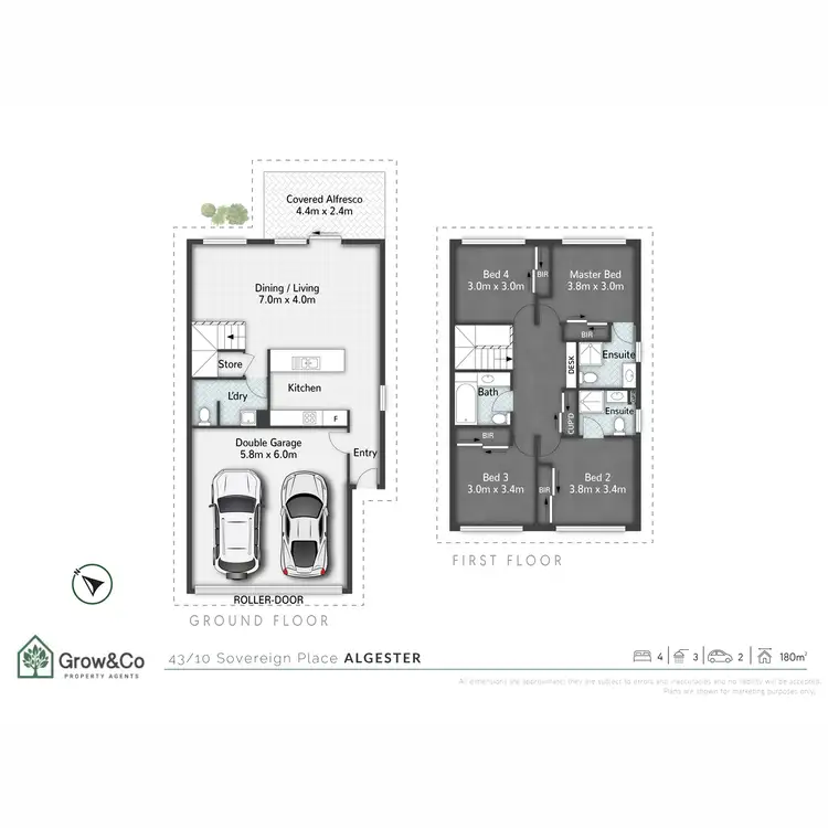 Floorplan of Homely townhouse listing, 43/10 Sovereign Place, Algester QLD 4115