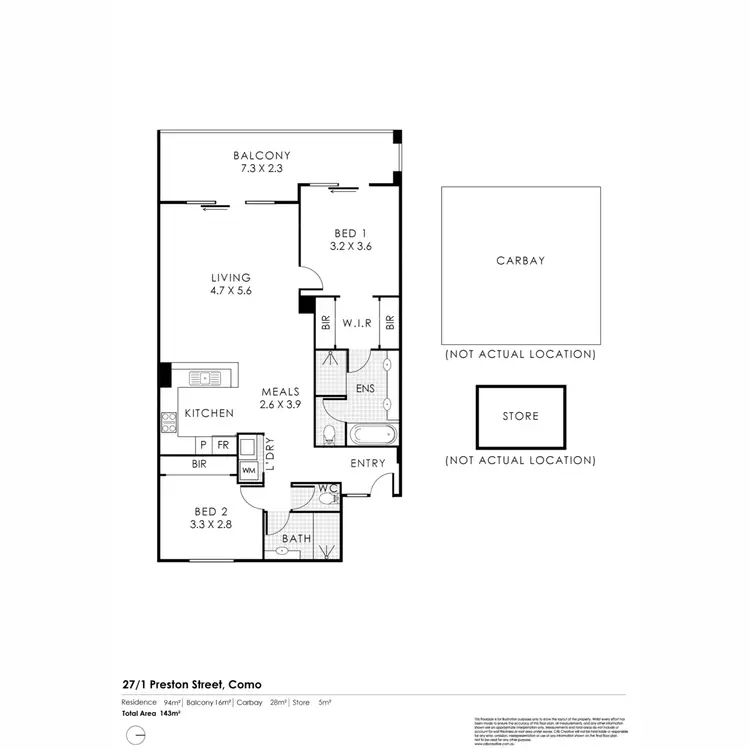 Floorplan of Homely apartment listing, 27/1 Preston Street, Como WA 6152