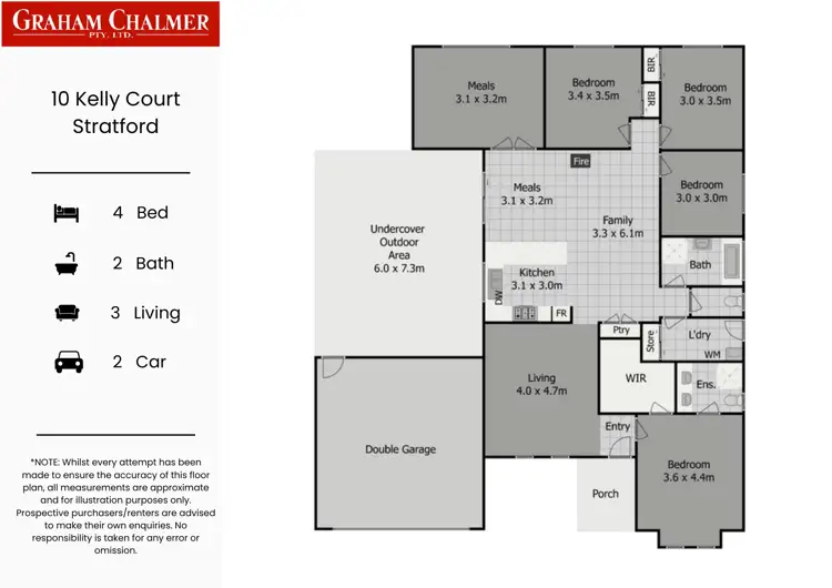 Floorplan of Homely house listing, 10 Kelly Court, Stratford VIC 3862