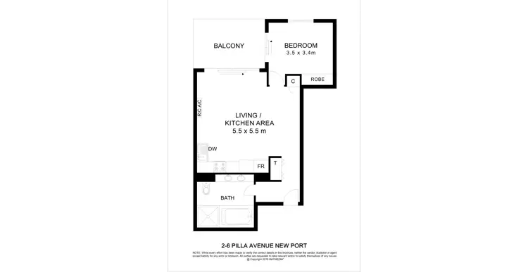 Floorplan of Homely unit listing, 607/2-6 Pilla Avenue, New Port SA 5015