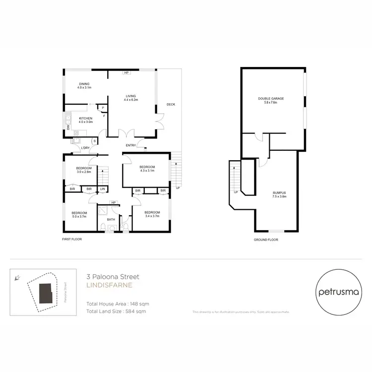 Floorplan of Homely house listing, 3 Paloona Street, Lindisfarne TAS 7015