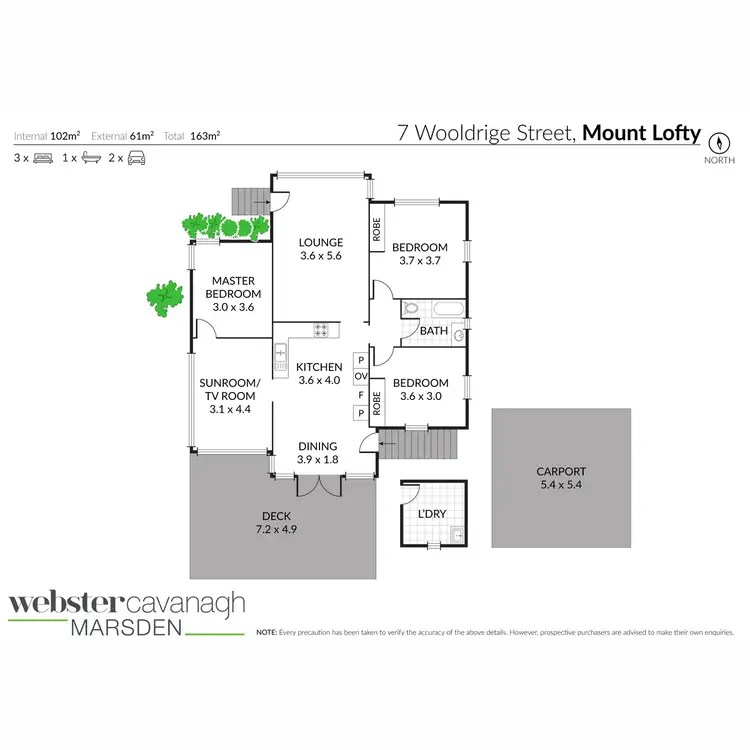 Floorplan of Homely house listing, 7 Wooldridge Street, Mount Lofty QLD 4350
