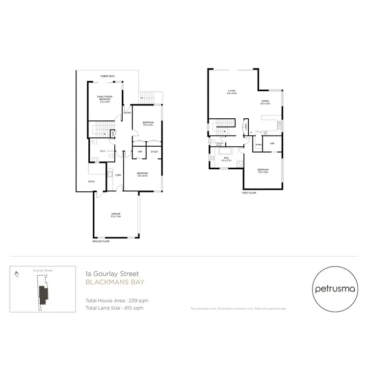 Floorplan of Homely house listing, 1a Gourlay Street, Blackmans Bay TAS 7052