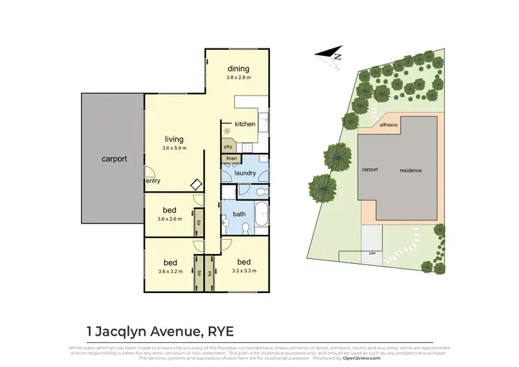 Floorplan of Homely house listing, 1 Jacqlyn Avenue, Rye VIC 3941