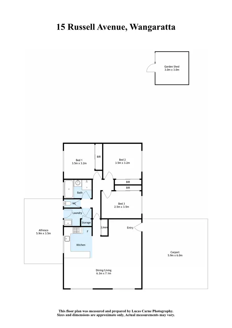 Floorplan of Homely house listing, 15 Russell Avenue, Wangaratta VIC 3677