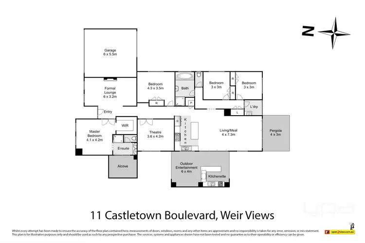 Floorplan of Homely house listing, 11 Castletown Boulevard, Weir Views VIC 3338