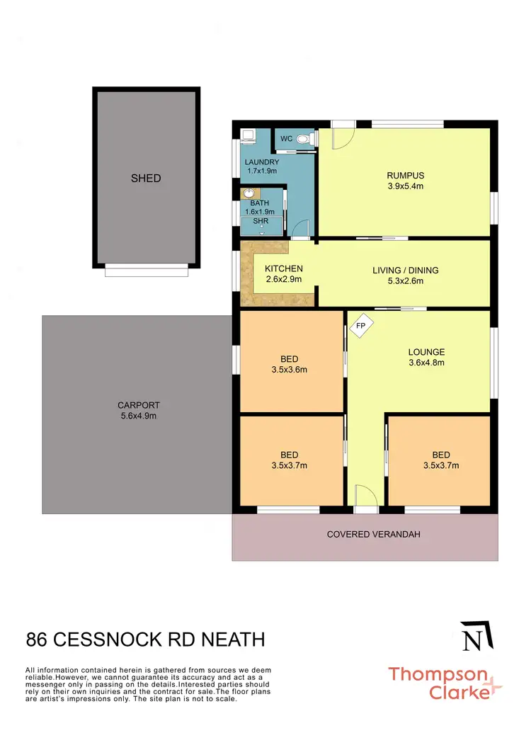 Floorplan of Homely house listing, 86 Cessnock Road, Neath NSW 2326