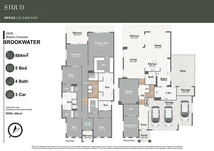 Floorplan of Homely house listing, 29/30 Botanic Crescent, Brookwater QLD 4300