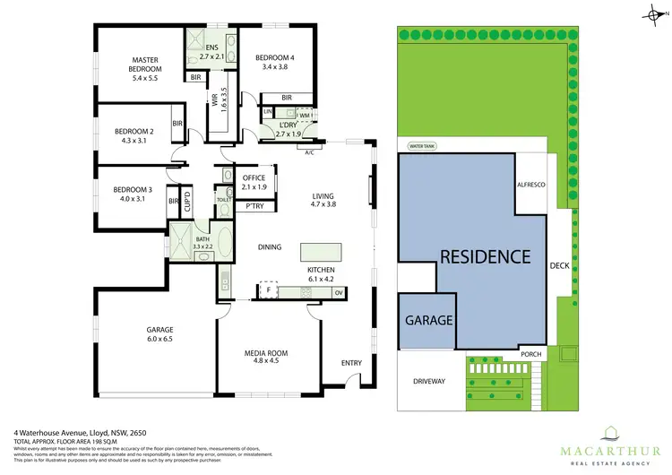Floorplan of Homely house listing, 4 Waterhouse Avenue, Lloyd NSW 2650
