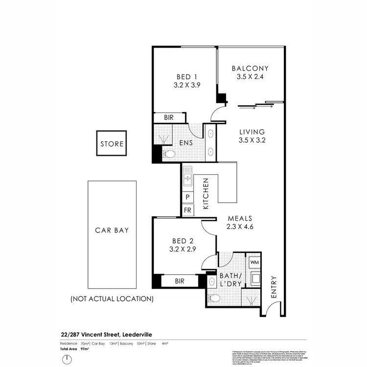 Floorplan of Homely apartment listing, 22/287 Vincent Street, Leederville WA 6007