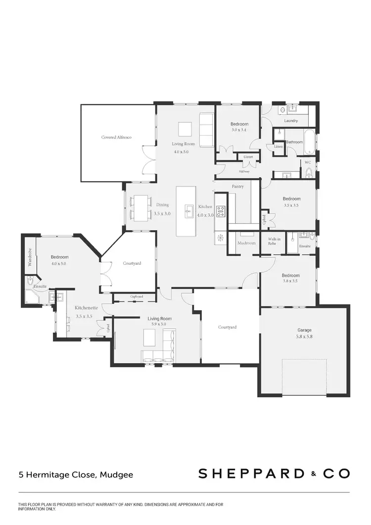Floorplan of Homely house listing, 5 Hermitage Close, Mudgee NSW 2850