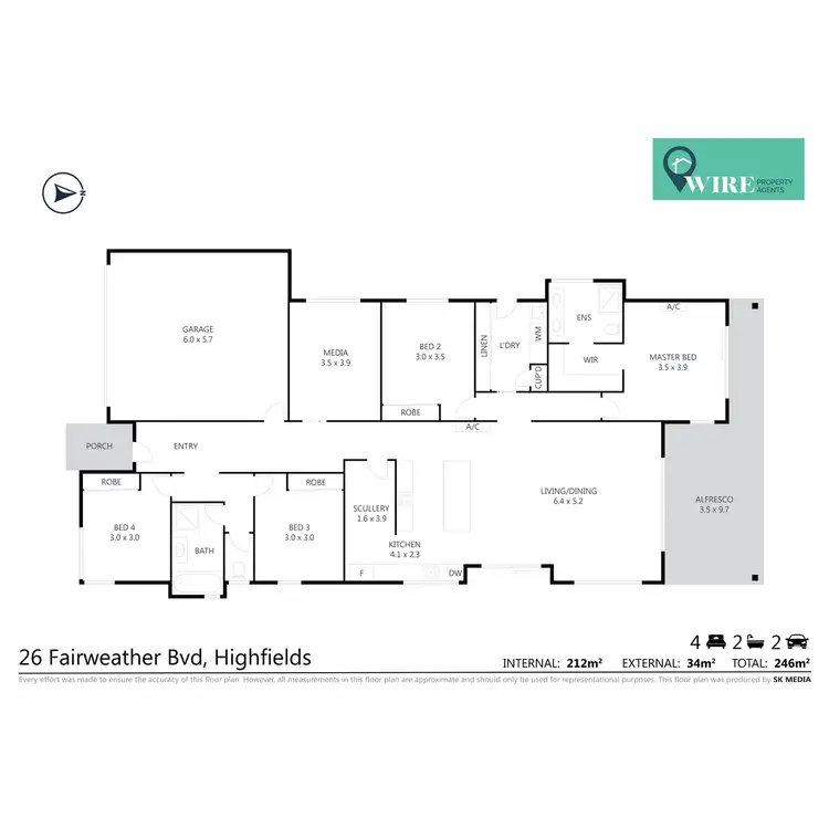 Floorplan of Homely house listing, 26 Fairweather Boulevard, Highfields QLD 4352