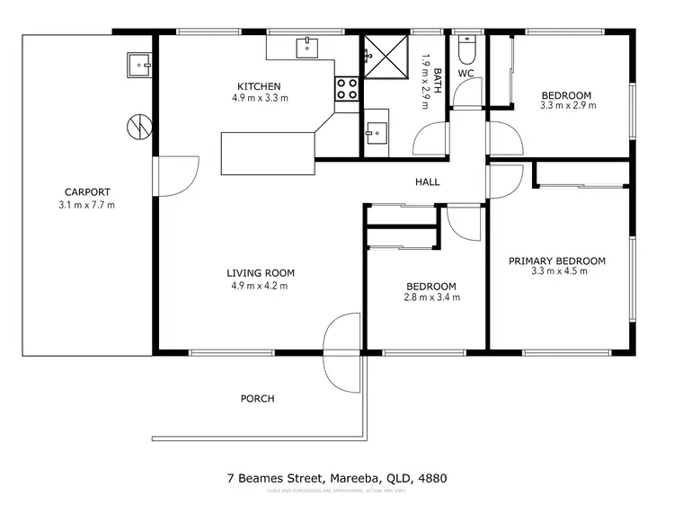 Floorplan of Homely house listing, 7 Beames Street, Mareeba QLD 4880