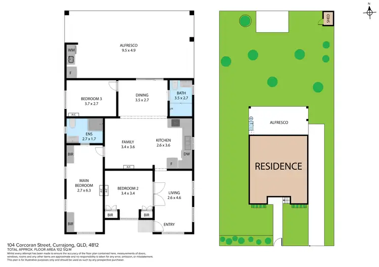 Floorplan of Homely house listing, 104 Corcoran Street, Currajong QLD 4812