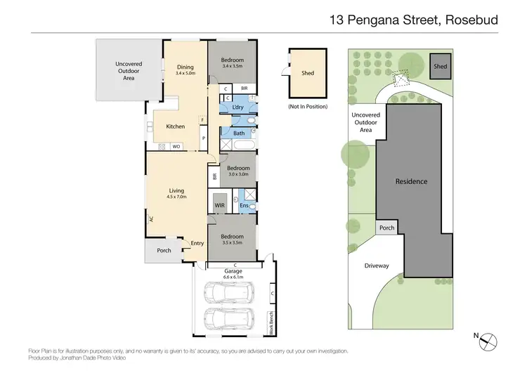Floorplan of Homely house listing, 13 Pengana Street, Rosebud VIC 3939