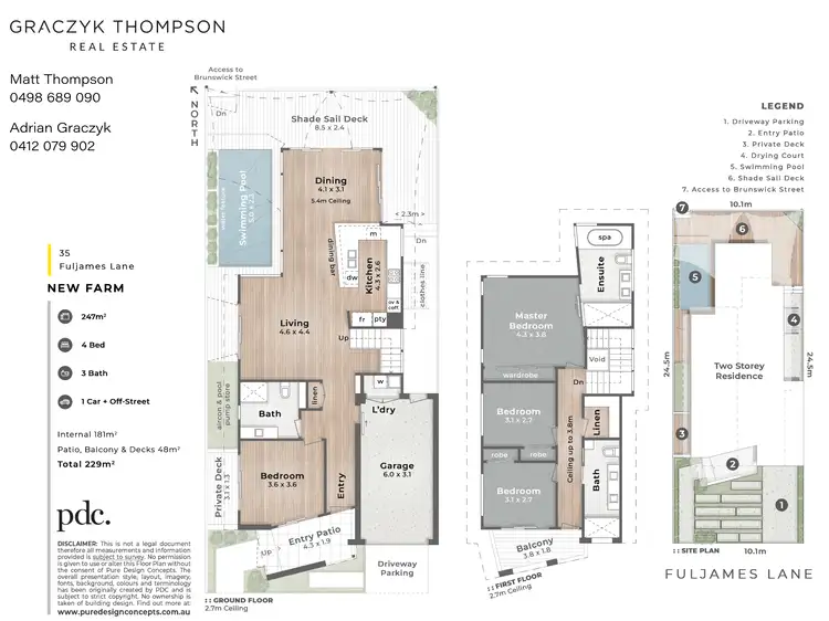 Floorplan of Homely house listing, 35 Fuljames Lane, New Farm QLD 4005