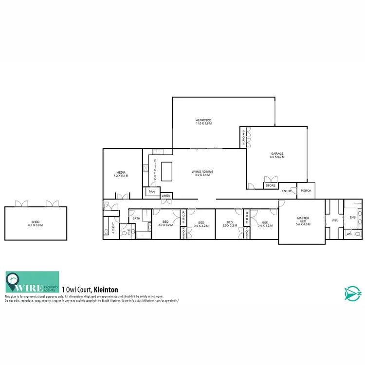 Floorplan of Homely house listing, 1 Owl Court, Kleinton QLD 4352