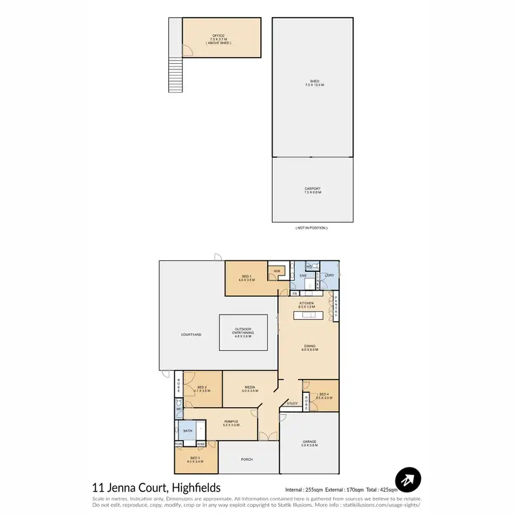 Floorplan of Homely house listing, 11 Jenna Court, Highfields QLD 4352