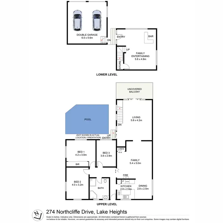 Floorplan of Homely house listing, 274 Northcliffe Drive, Lake Heights NSW 2502