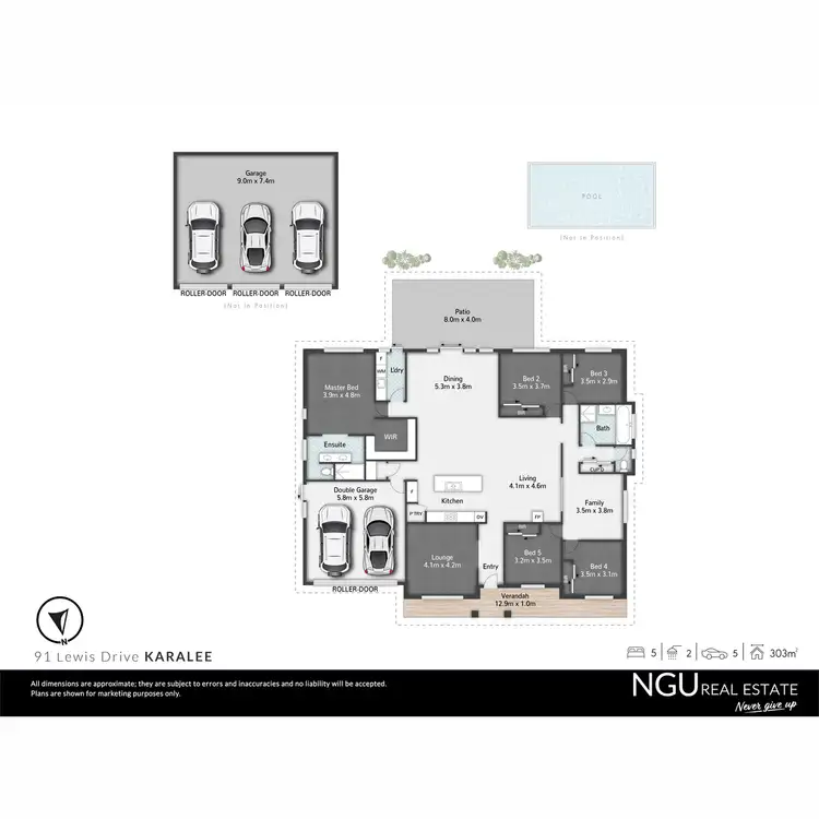 Floorplan of Homely house listing, 91-93 Lewis Drive, Karalee QLD 4306