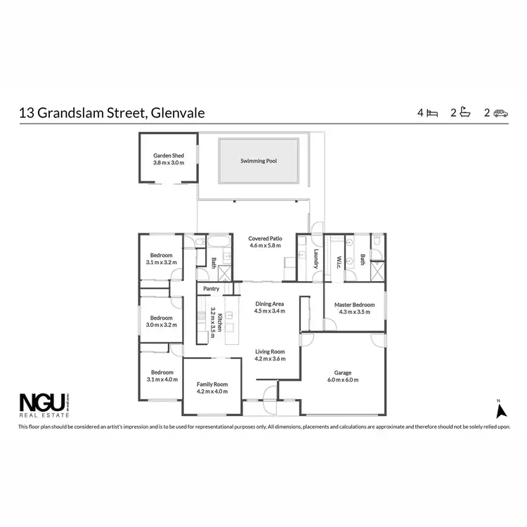 Floorplan of Homely house listing, 13 Grandslam Street, Glenvale QLD 4350