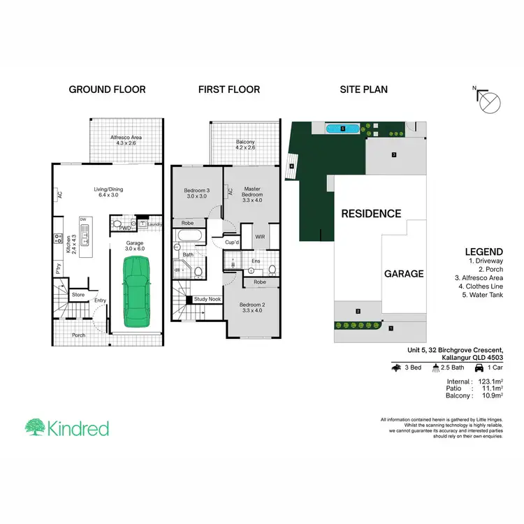 Floorplan of Homely townhouse listing, 5/32-34 Birchgrove Crescent, Kallangur QLD 4503