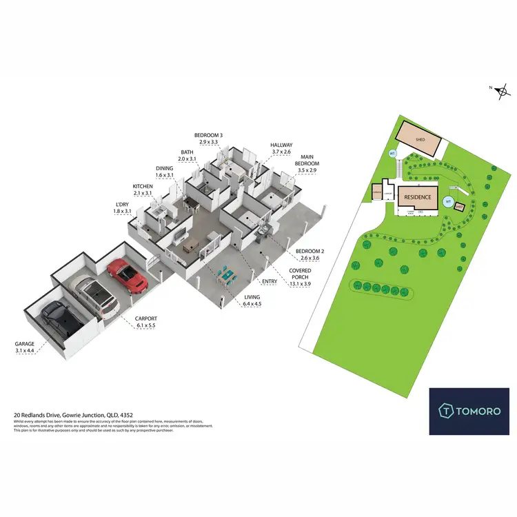 Floorplan of Homely house listing, 20 Redlands Drive, Gowrie Junction QLD 4352
