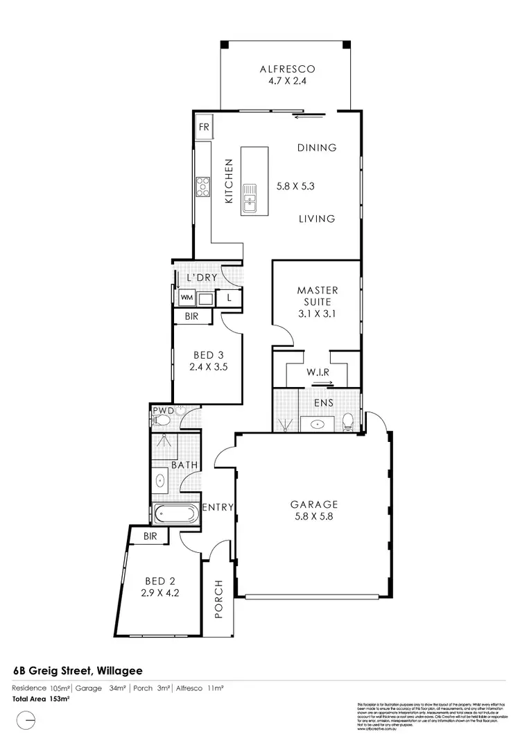 Floorplan of Homely house listing, 6B Greig Street, Willagee WA 6156