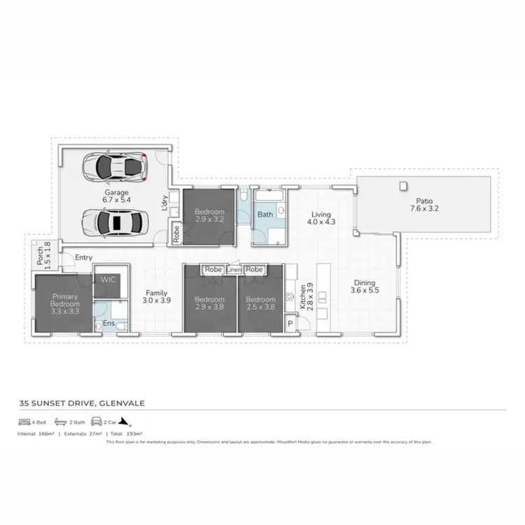 Floorplan of Homely house listing, 35 Sunset Drive, Glenvale QLD 4350