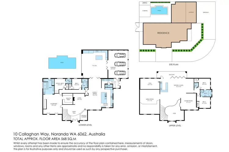 Floorplan of Homely house listing, 10 Callaghan Way, Noranda WA 6062
