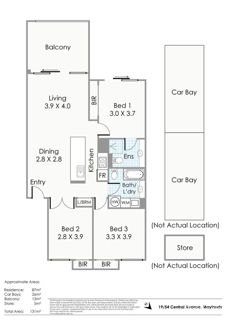 Floorplan of Homely apartment listing, 19/54 Central Avenue, Maylands WA 6051