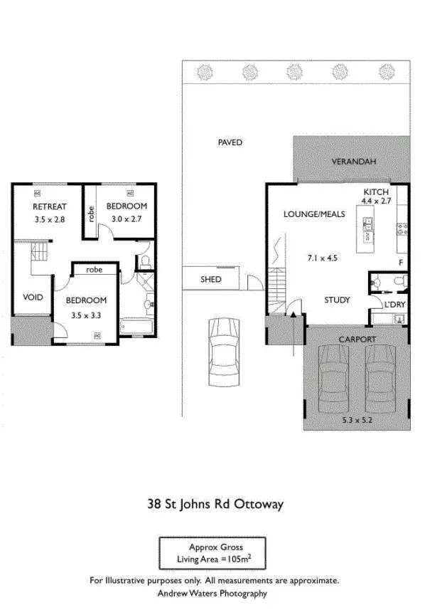 Floorplan of Homely townhouse listing, 38 St Johns Road, Ottoway SA 5013