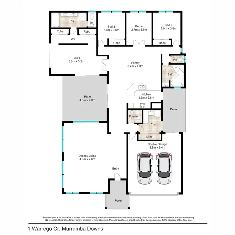 Floorplan of Homely house listing, 1 Warrego Crescent, Murrumba Downs QLD 4503