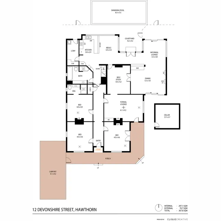 Floorplan of Homely house listing, 12 Devonshire Street, Hawthorn SA 5062