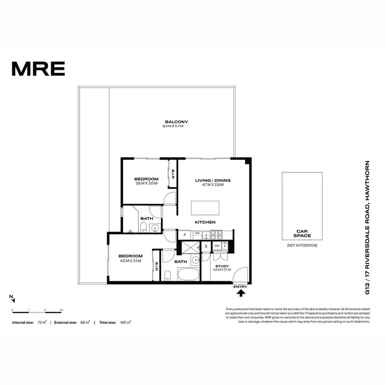 Floorplan of Homely apartment listing, G12/17 Riversdale Road, Hawthorn VIC 3122