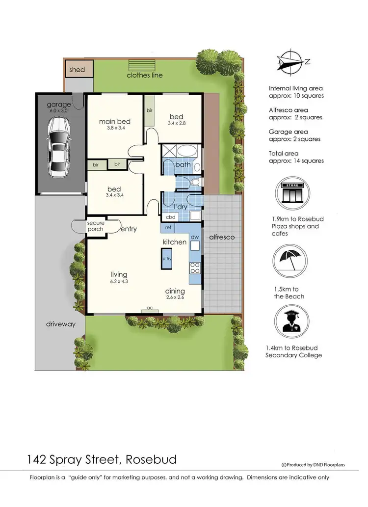 Floorplan of Homely unit listing, 142 Spray Street, Rosebud VIC 3939