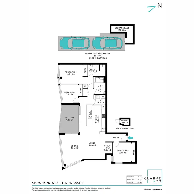 Floorplan of Homely apartment listing, 610/60 King Street, Newcastle NSW 2300