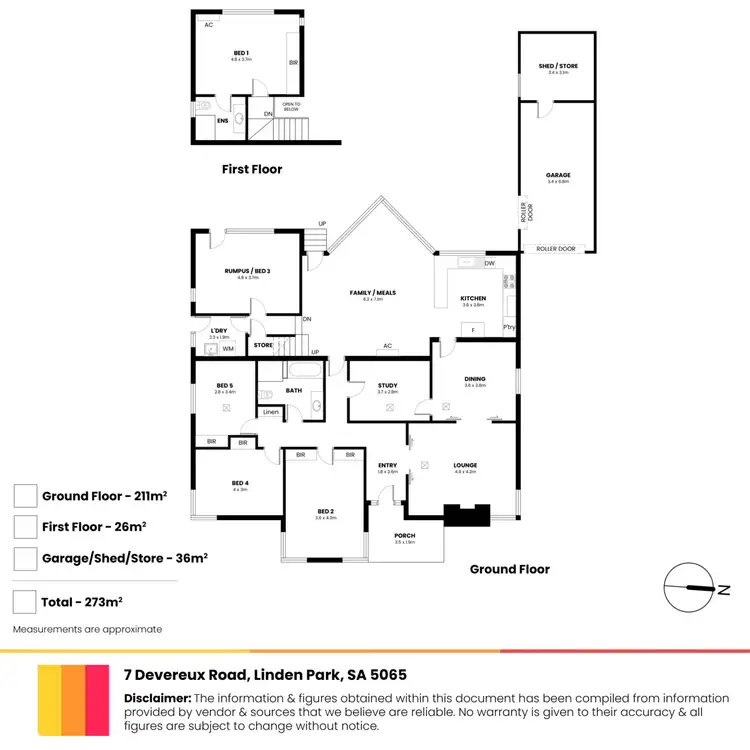 Floorplan of Homely house listing, 7 Devereux Road, Linden Park SA 5065