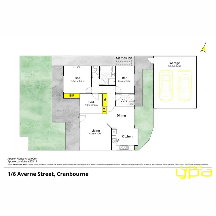 Floorplan of Homely unit listing, 6 Averne Street, Cranbourne VIC 3977
