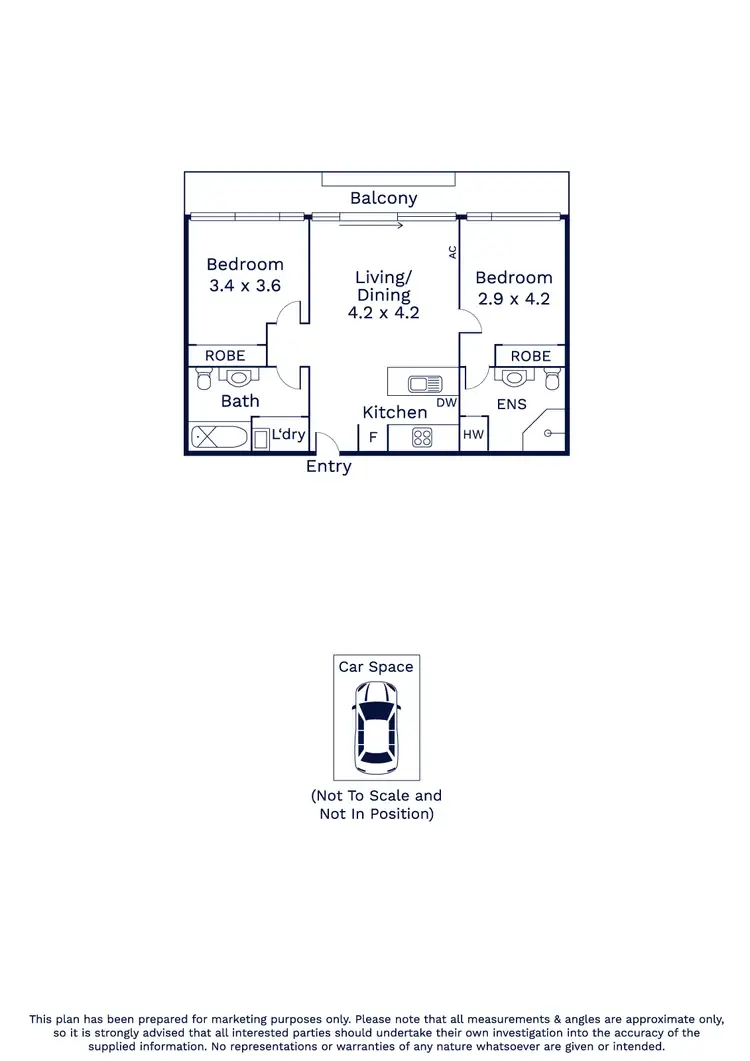 Floorplan of Homely apartment listing, 803/70 Speakmen Street, Kensington VIC 3031