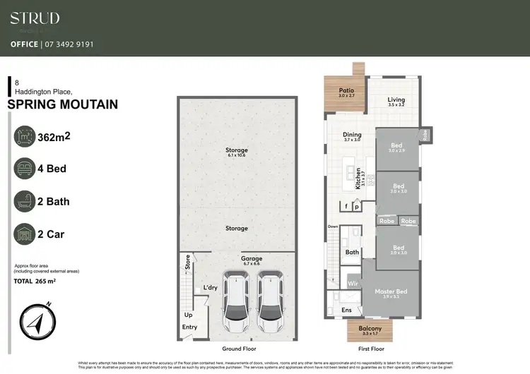Floorplan of Homely house listing, 8 Haddington Place, Spring Mountain QLD 4300