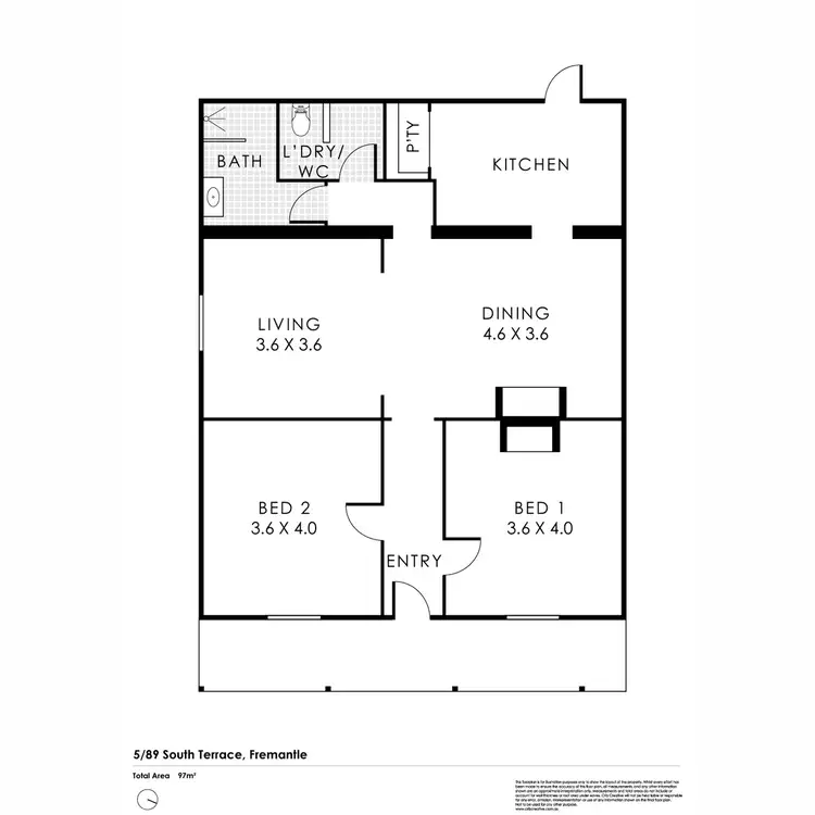 Floorplan of Homely house listing, 5/89 South Terrace, Fremantle WA 6160