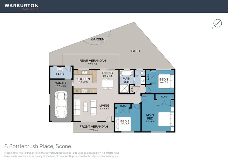 Floorplan of Homely house listing, 8 Bottlebrush Place, Scone NSW 2337