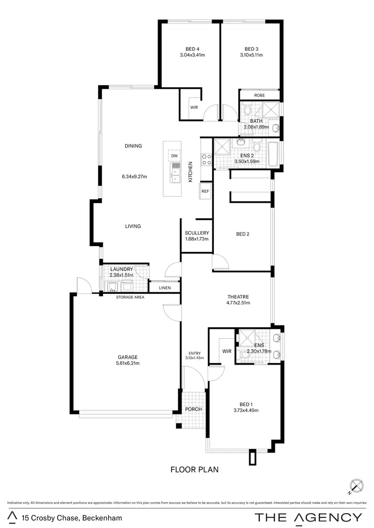 Floorplan of Homely house listing, 15 Crosby Chase, Beckenham WA 6107