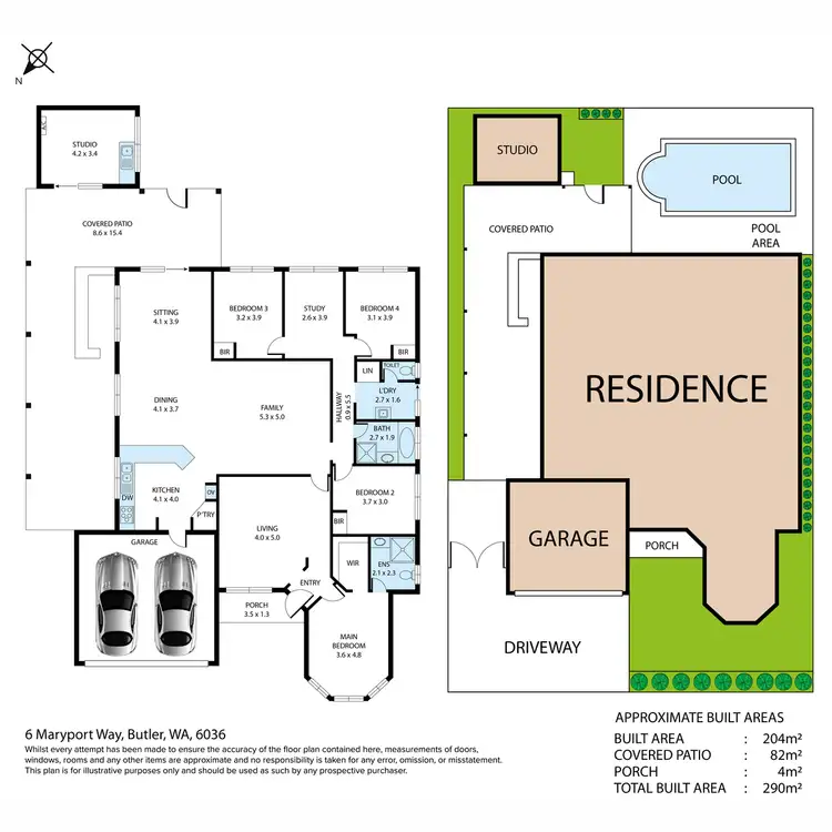Floorplan of Homely house listing, 6 Maryport Way, Butler WA 6036