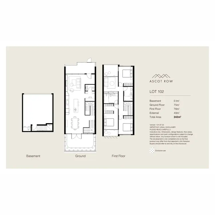 Floorplan of Homely townhouse listing, 106/89-95 Stevenson Street, Ascot QLD 4007