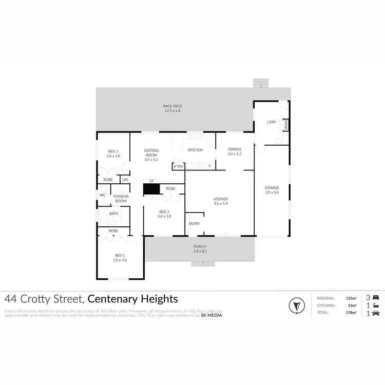 Floorplan of Homely house listing, 44 Crotty Street, Centenary Heights QLD 4350