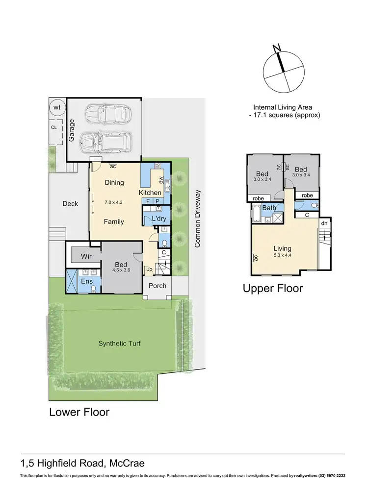 Floorplan of Homely townhouse listing, 1/5 Highfield Road, Mccrae VIC 3938