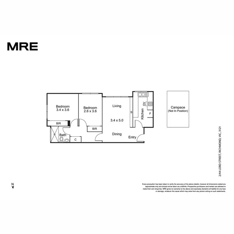 Floorplan of Homely apartment listing, 2/40-44 Lord Street, Richmond VIC 3121