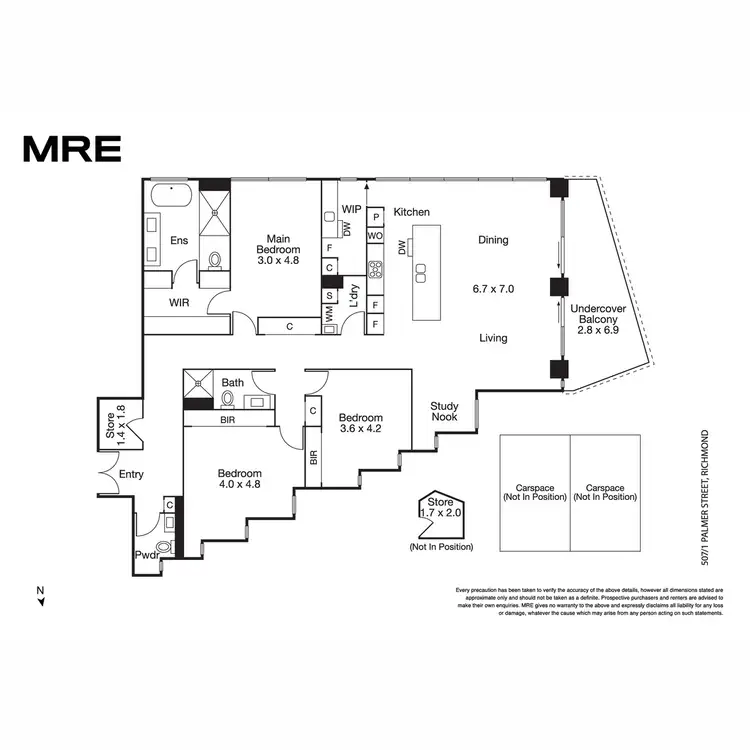 Floorplan of Homely apartment listing, 507/1 Palmer Street, Richmond VIC 3121